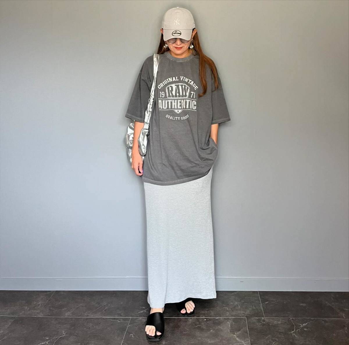 プリントTシャツを重ね着する！
