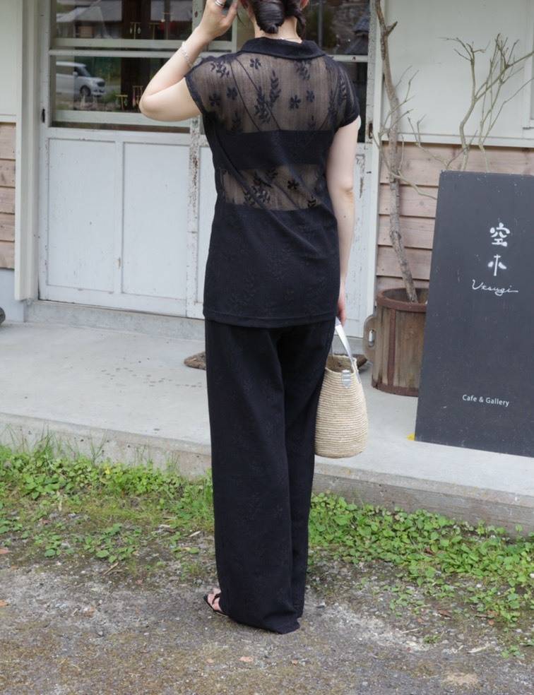 SELECT MOCA シアー刺繍セットアップ