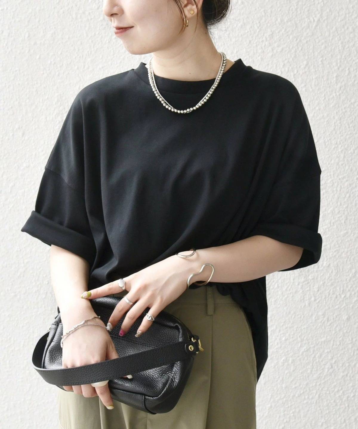 SHIPS ラウンドヘム クルー ビッグ TEE