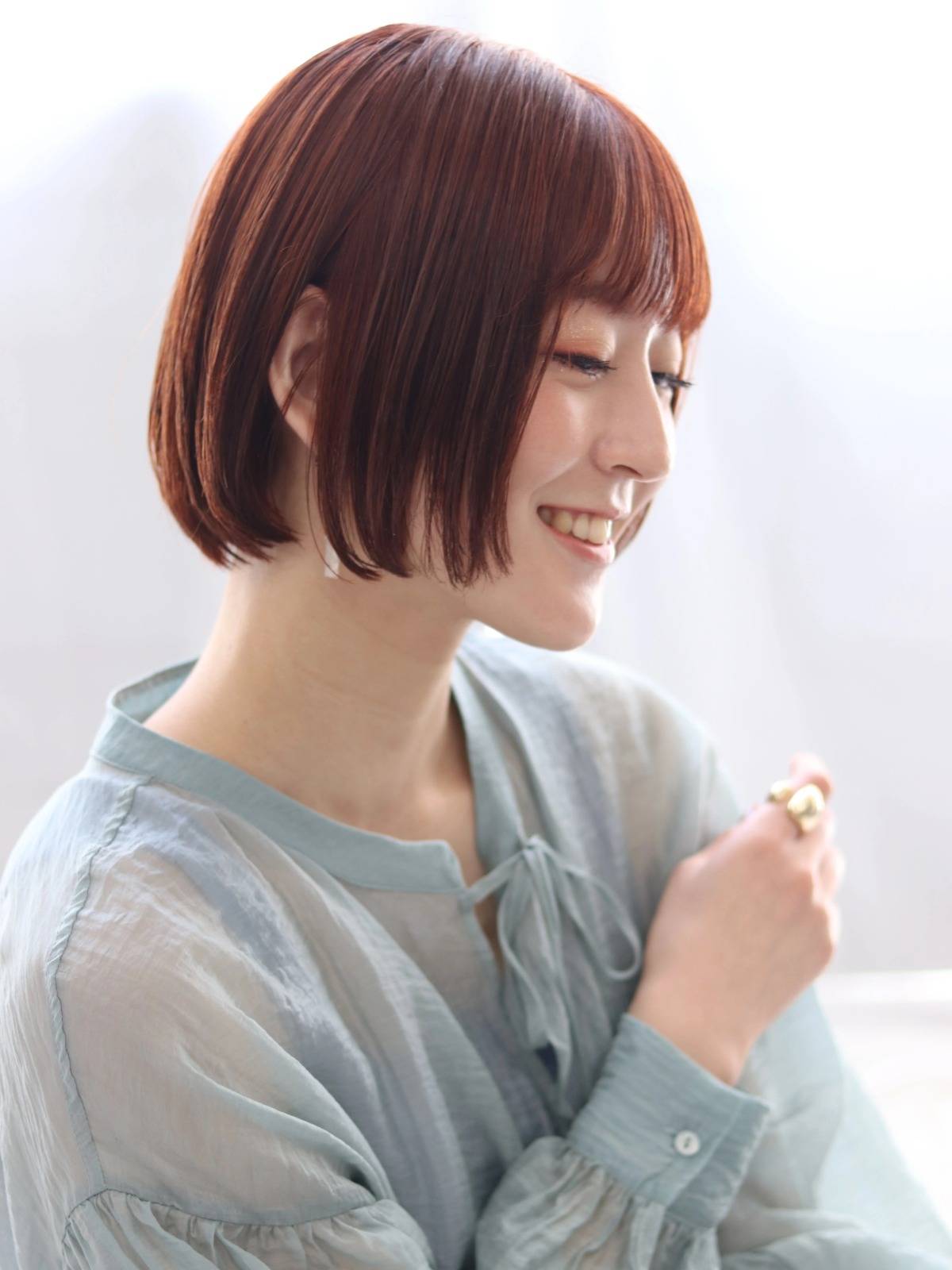 オレンジカラーボブ