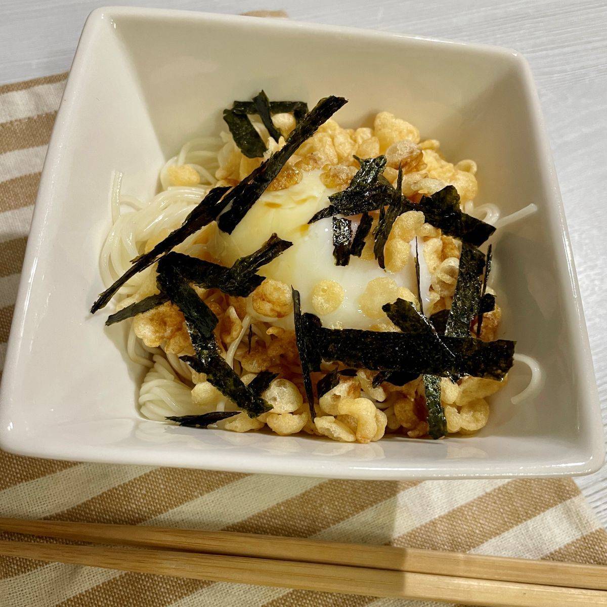 揖保乃糸公式の「温たまそうめん」のレシピ