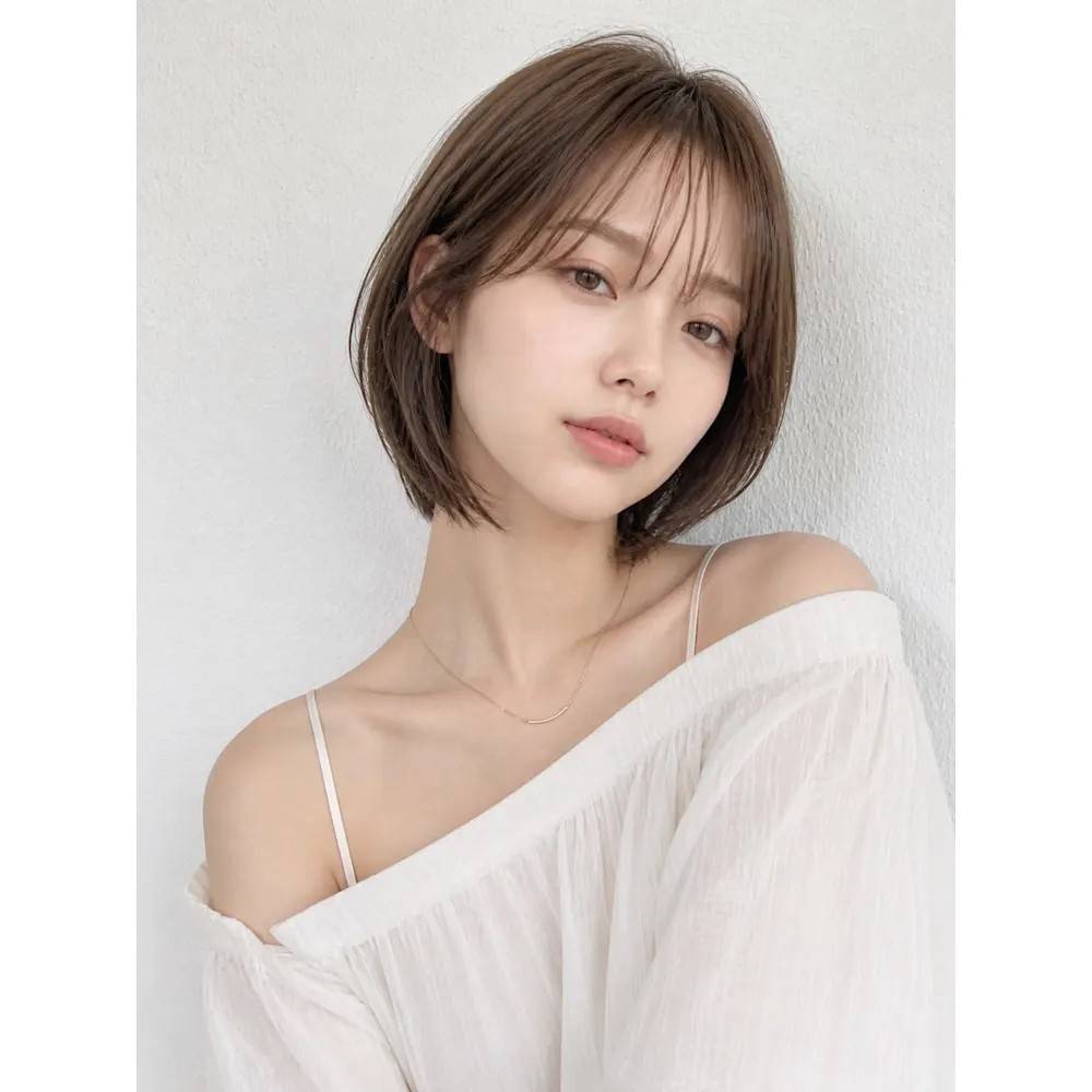 大人可愛い丸みショートボブ