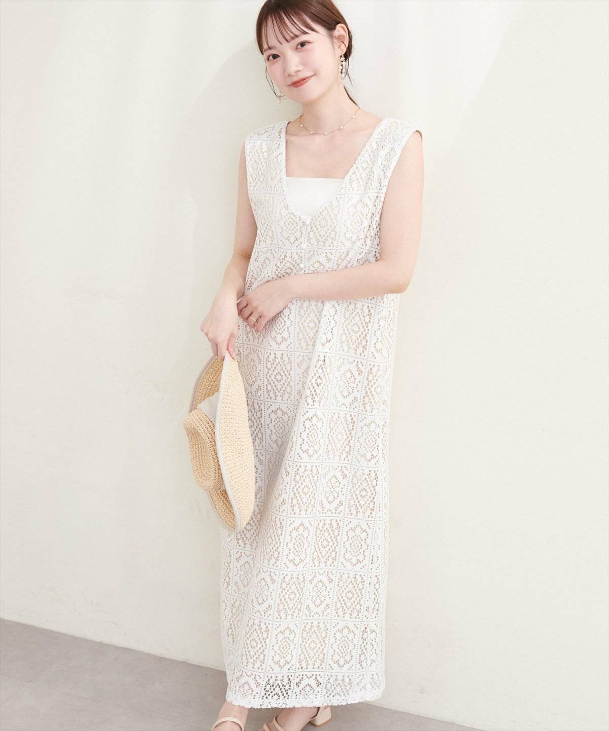 natural couture 前後2WAYレースジャンスカ