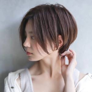  シンプル前下がりショート 