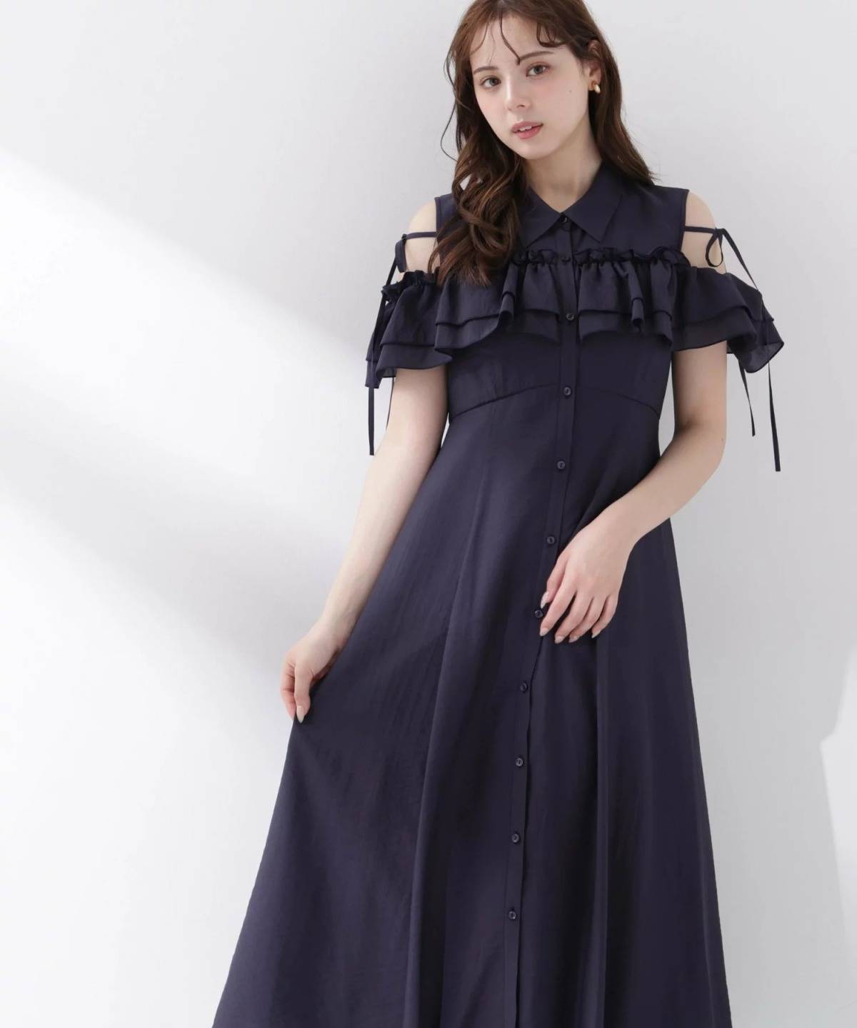PROPORTION BODY DRESSING フリルシャツワンピース