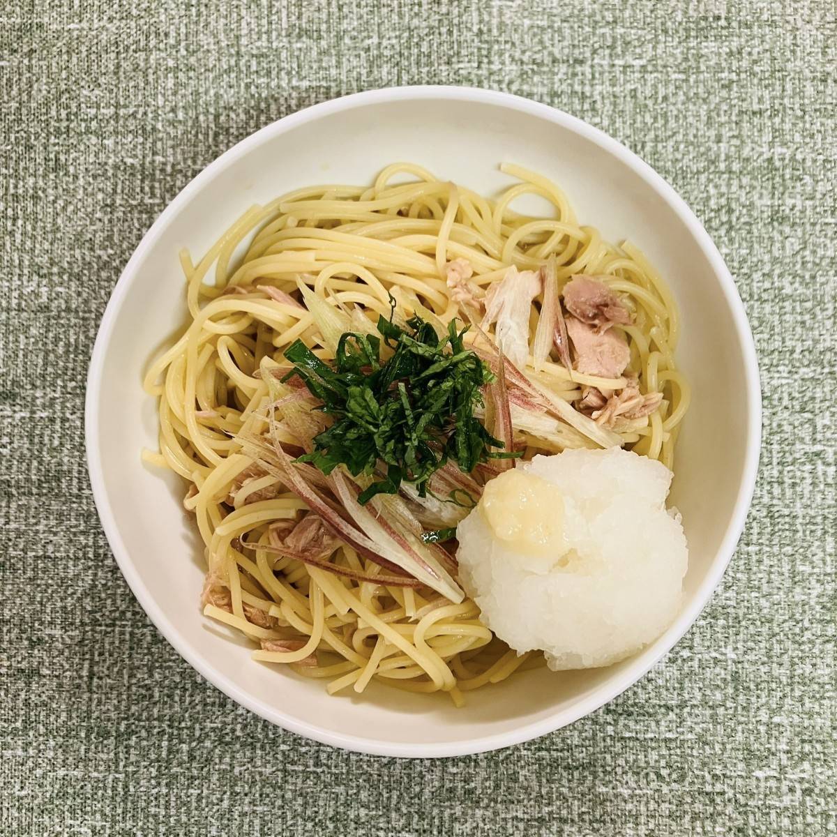 いなば公式の「さっぱり和風冷製ライトツナパスタ」のレシピ