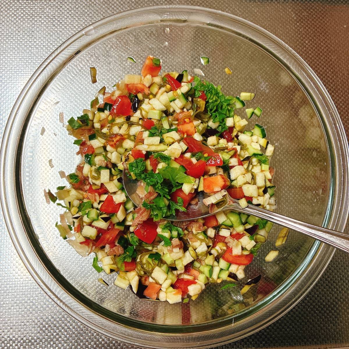 JAグループ公式の「【トマト入り】夏野菜たっぷり　だし」のレシピ