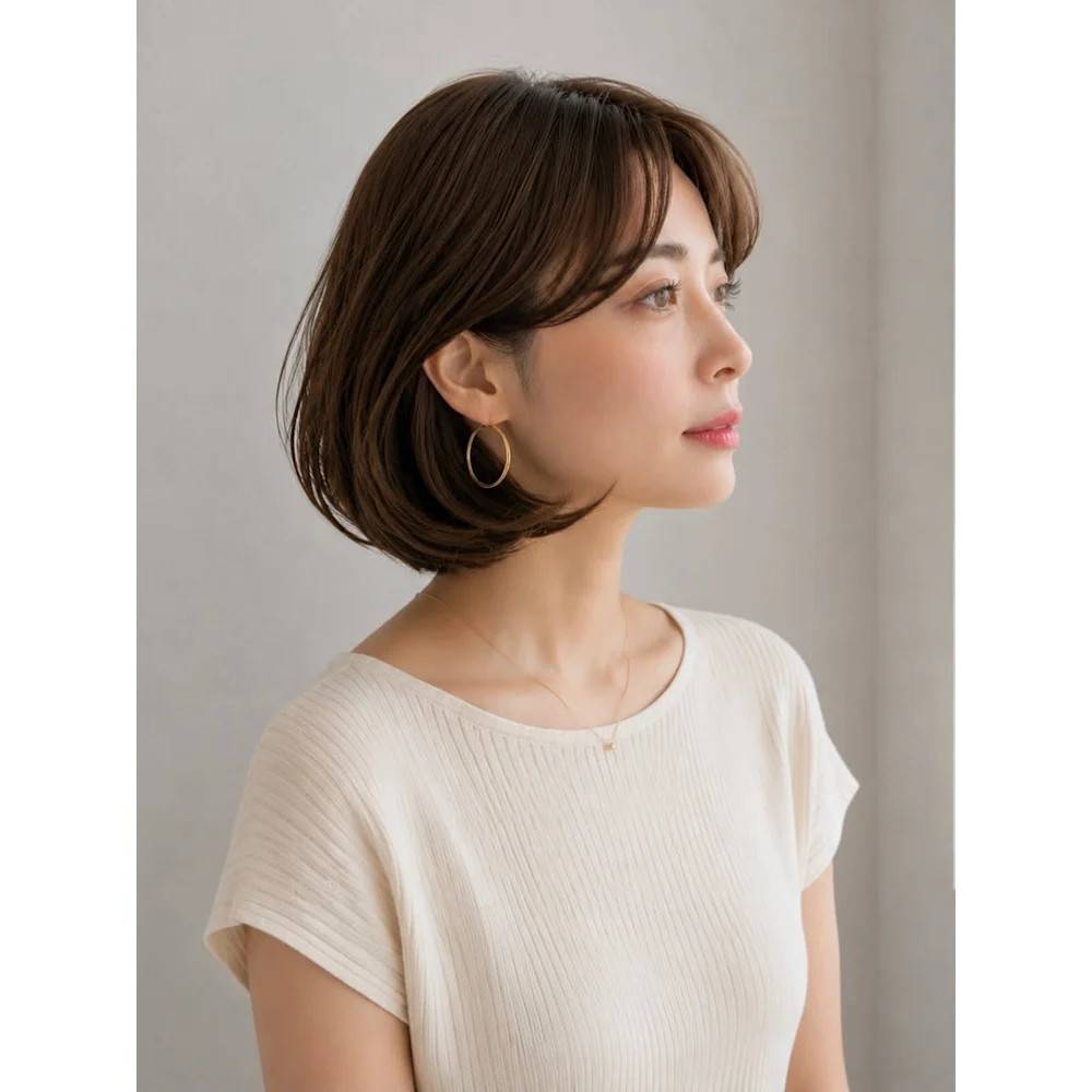 前下がりな美人ショートボブ