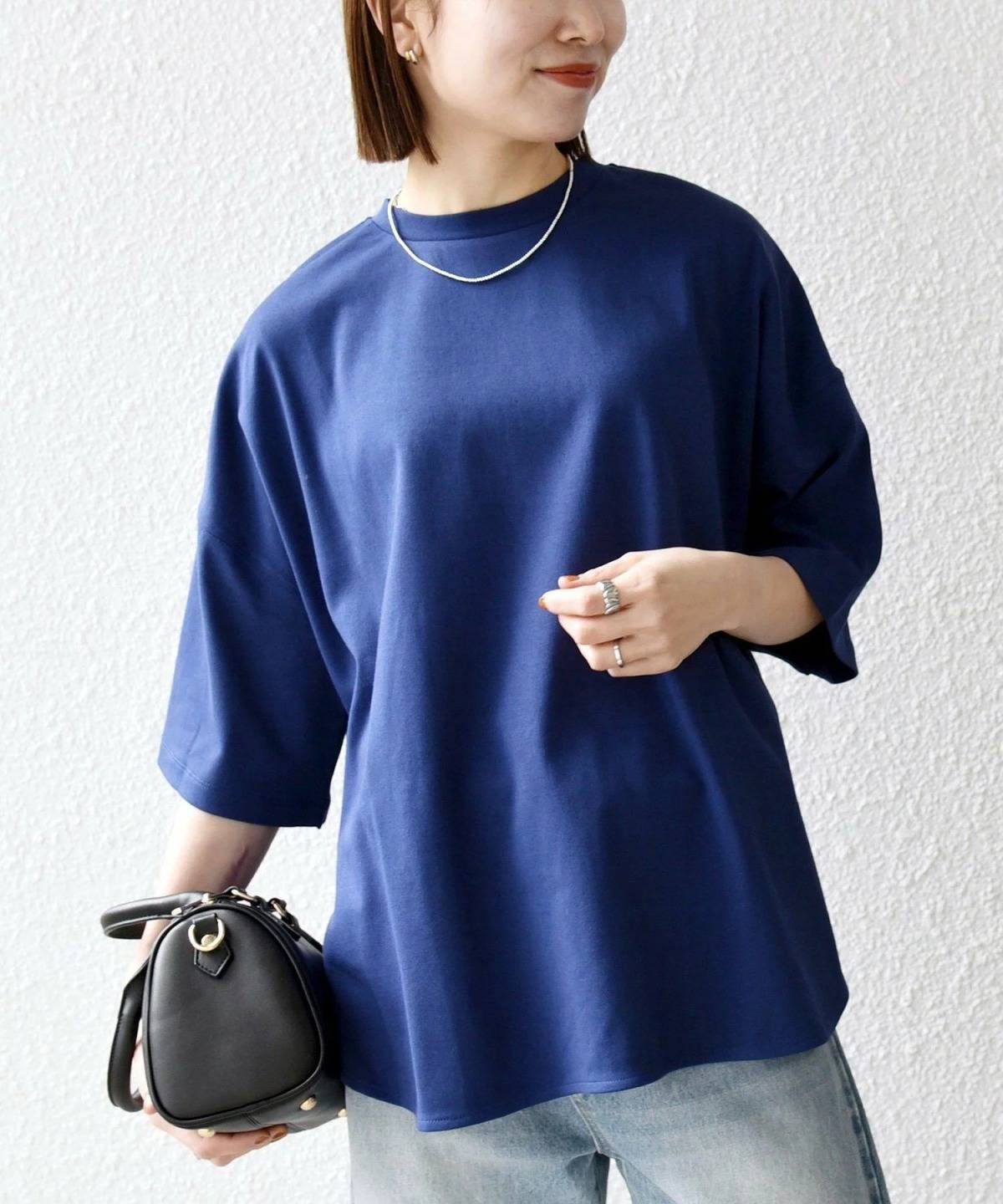 SHIPS ラウンドヘム クルー ビッグ TEE