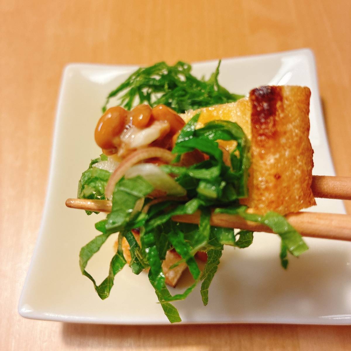 JAグループ公式の「たっぷり薬味の納豆きつね焼き」のレシピ