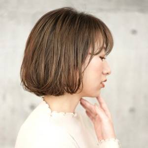  軽やか丸みボブ 