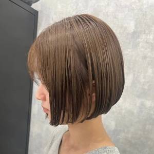  ボリュームがあまりないボブ 