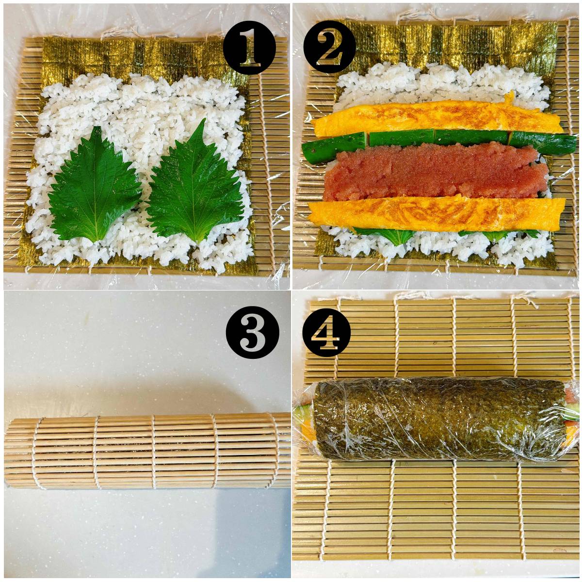 JAグループ公式の「大葉と焼きたらこの太巻き」のレシピ