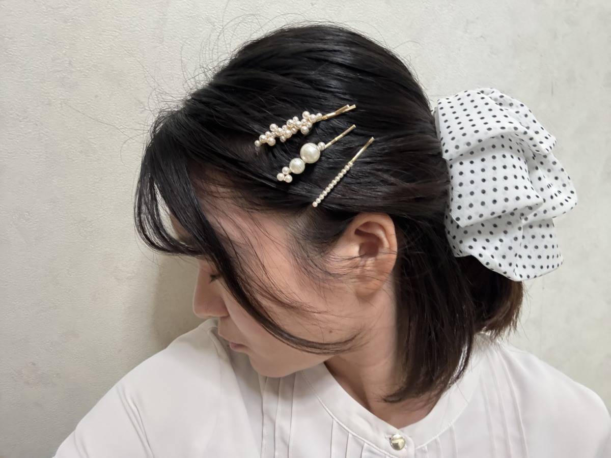 3COINS マルチパールヘアピン3個セット 使用感