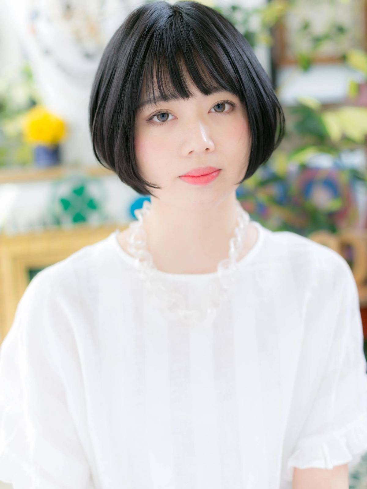 シンプルな黒髪ボブ