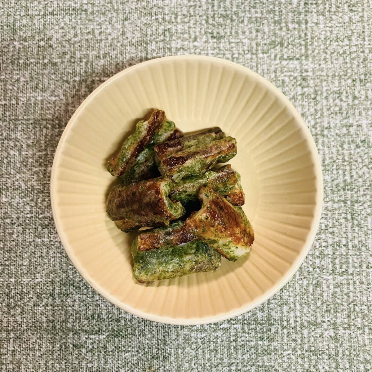 紀文公式の「焼ちくわのフライパンで作る磯辺揚げ」のレシピ