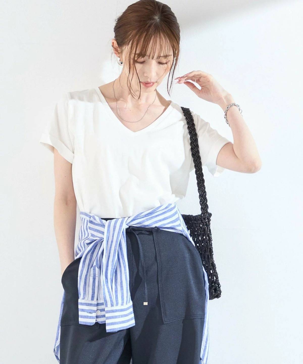 SHIPS Vネック Tシャツトップス