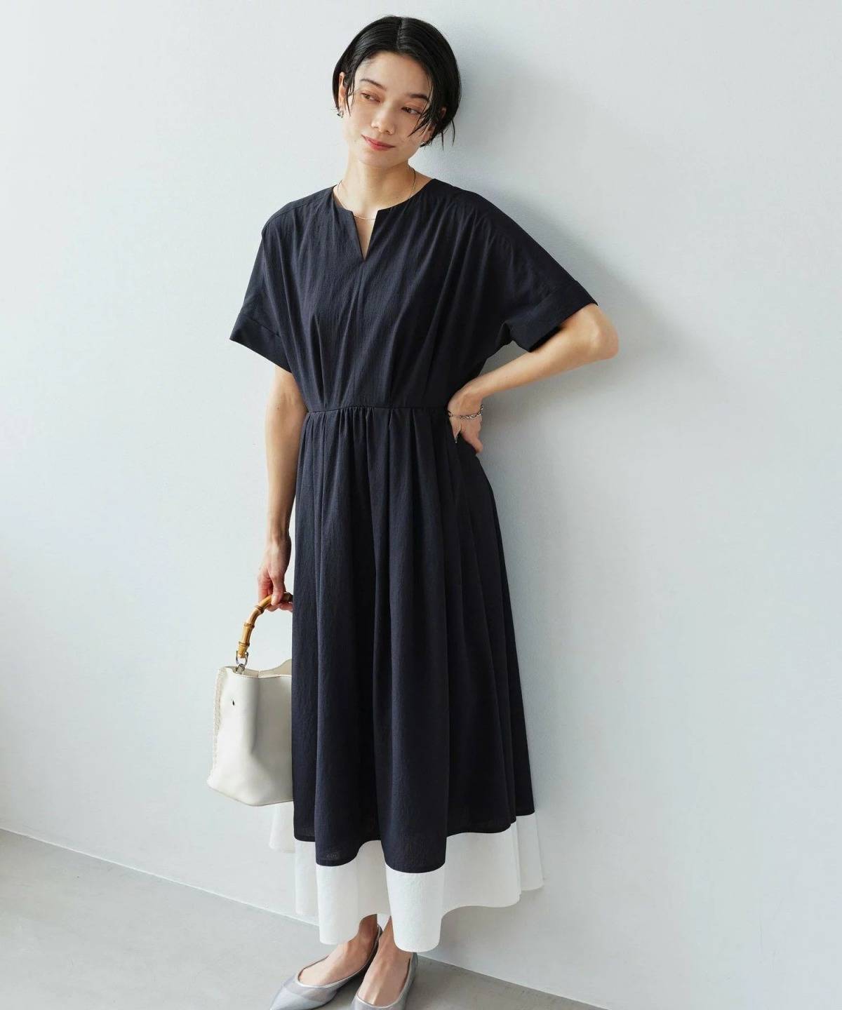 UNITED ARROWS green label relaxing Breeze Cool ワンピース マシンウォッシャブル 通気性 UVカット