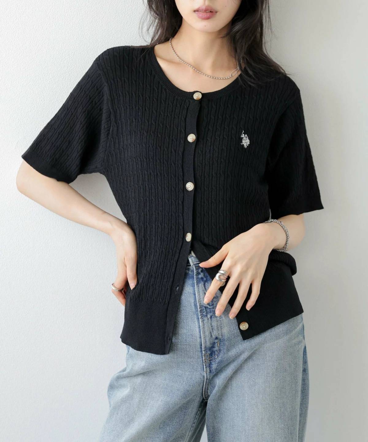 Lajour U.S. POLO ASSN. 別注 サマーニット カーディガン