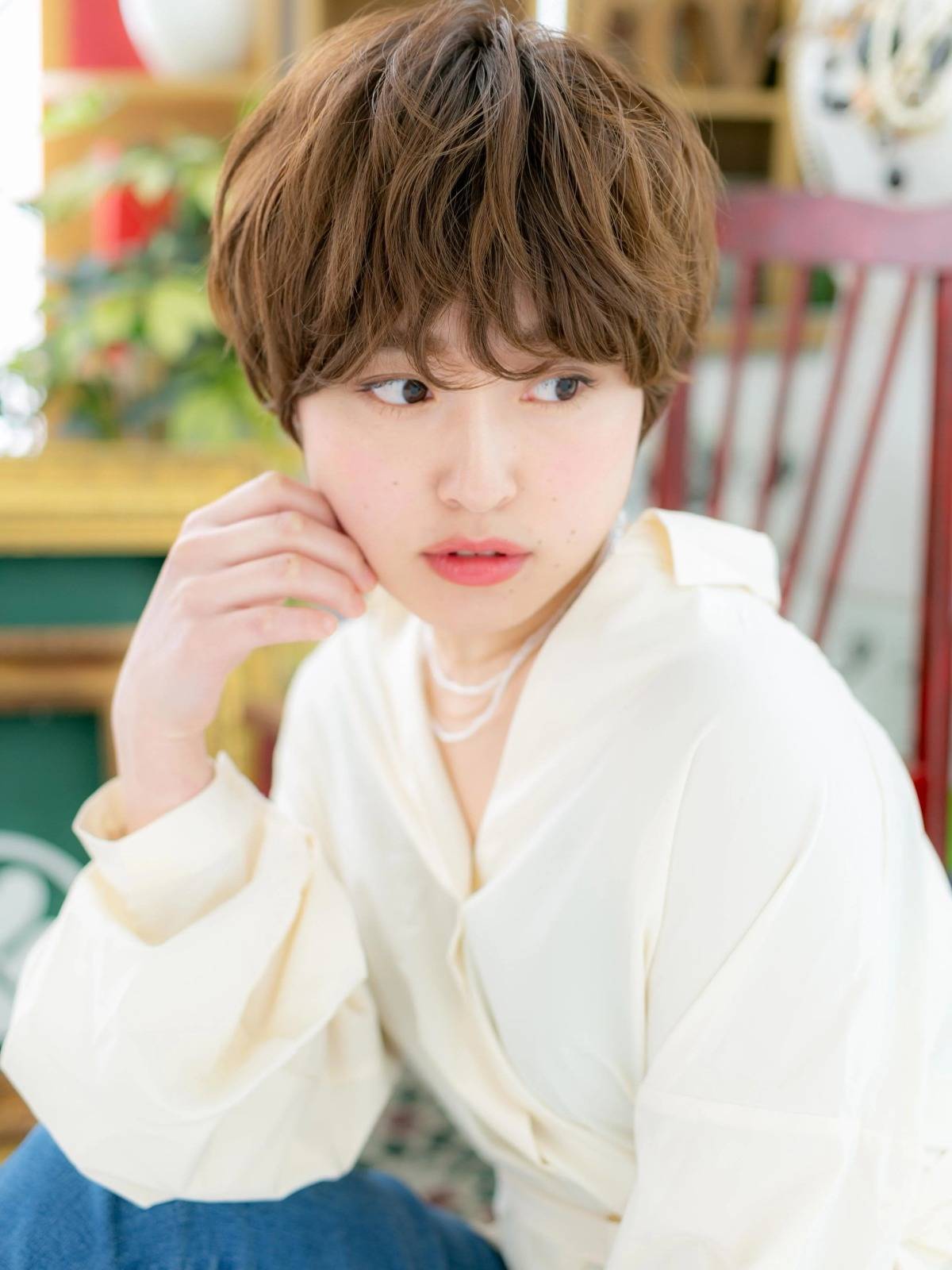 くせ毛風立体感ショート