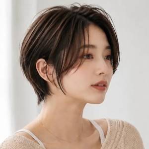  韓国風ハンサムショート 