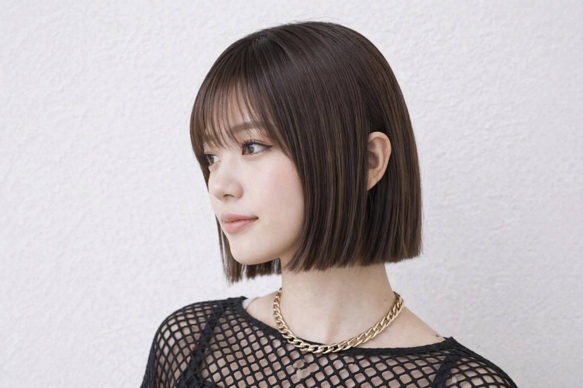 ボリュームレスなボブ