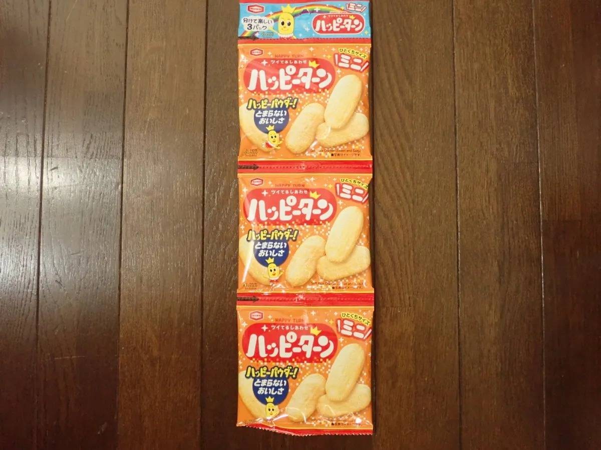 DAISO(ダイソー):アジカル 33gハッピーターンミニ 3連