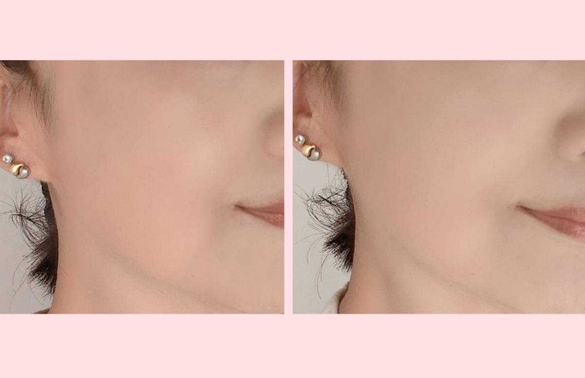 キャンメイクマシュマロフィニッシュパウダーAbloom02サクラチュールビフォーアフター画像