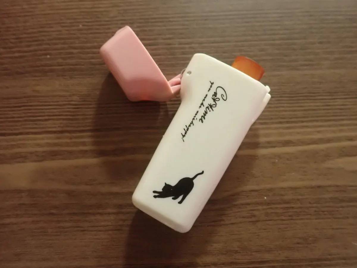 DAISO(ダイソー):そのまま押せる印鑑ケース(ネコ)