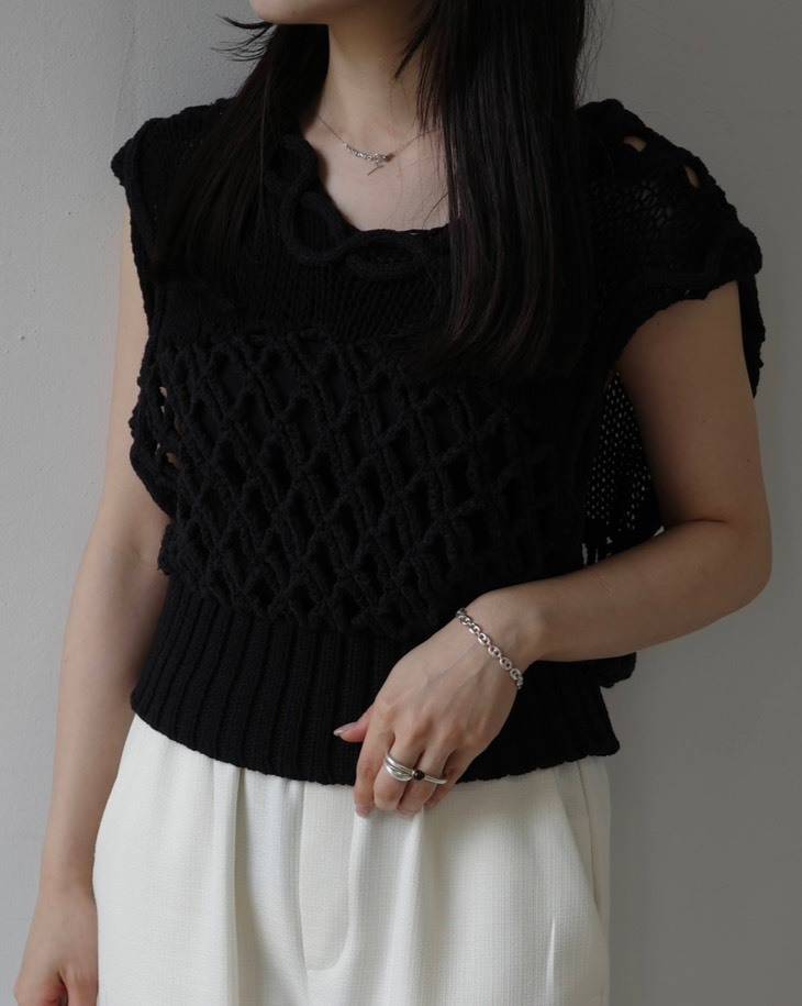 leinwandeのMix Yarn Crochet Top