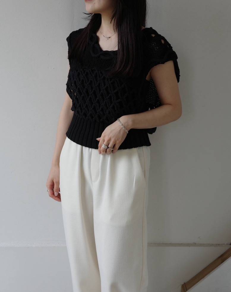 leinwandeのMix Yarn Crochet Top