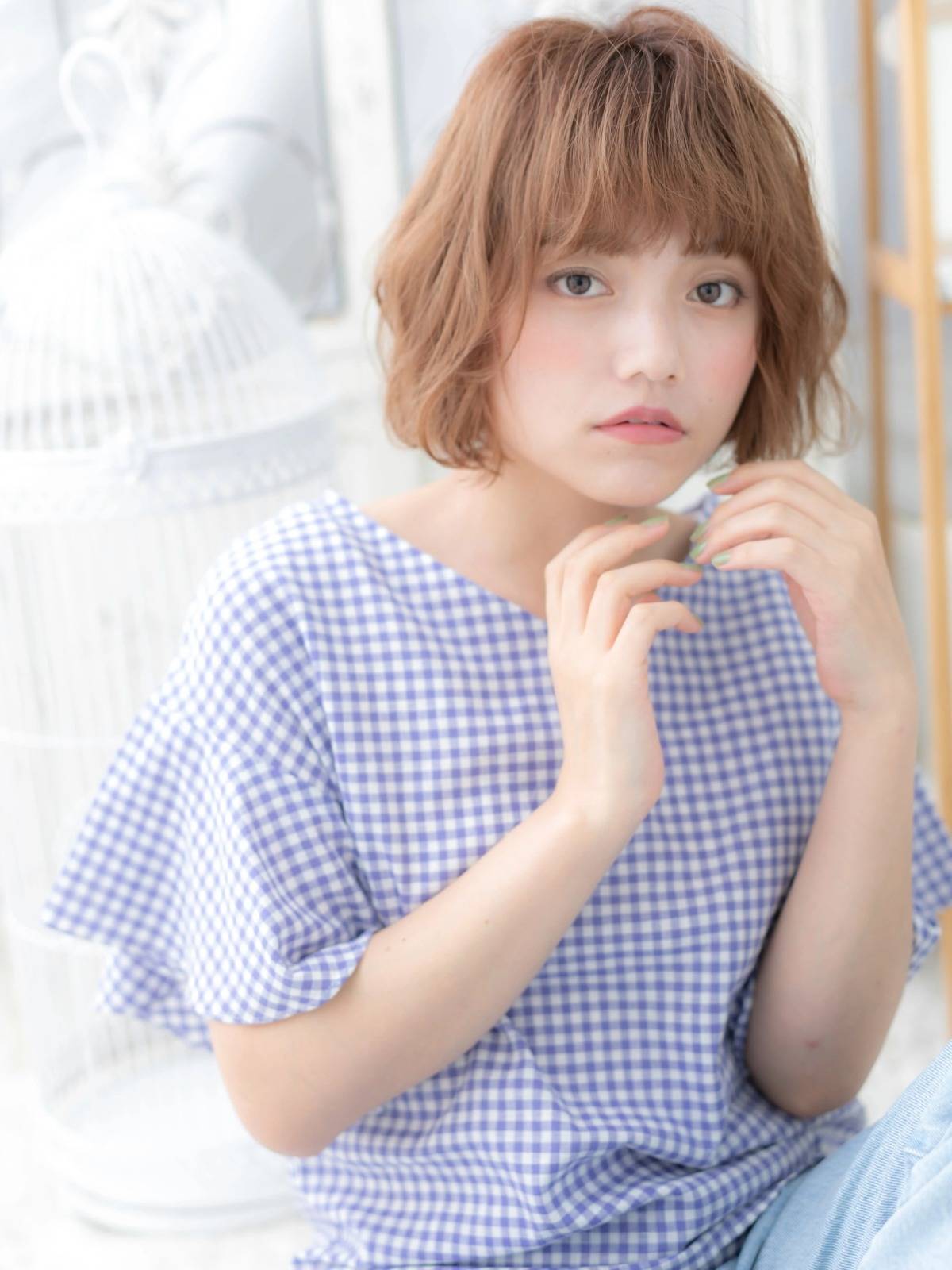 くせ毛風ゆるふわボブ