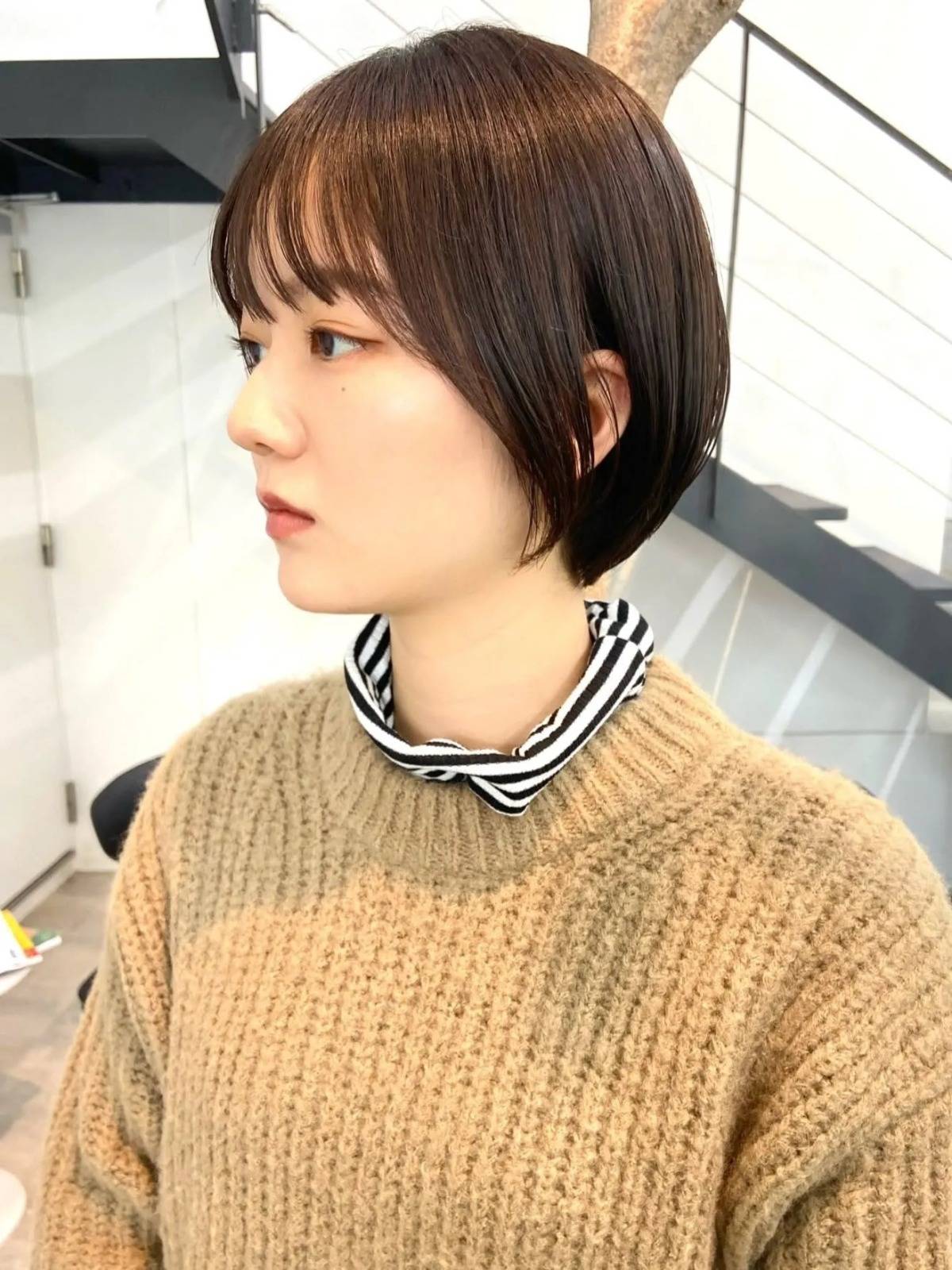 自然にまとまるボブ