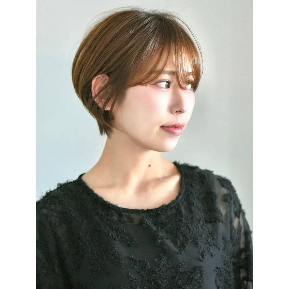 若見え前下がりショート