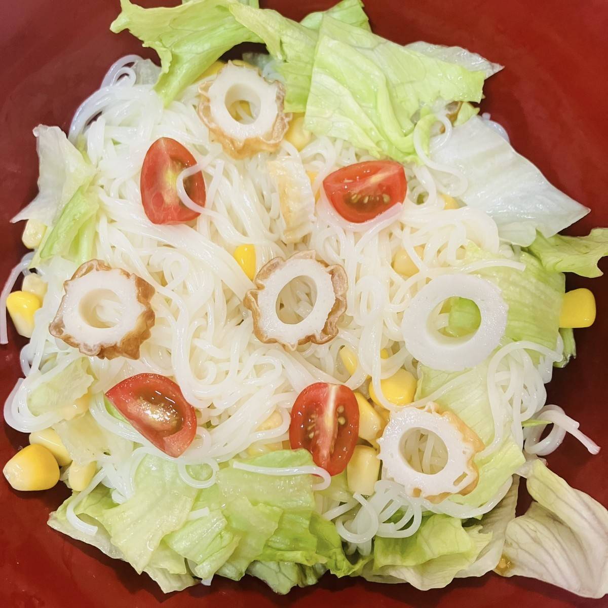 揖保乃糸公式の「中華麺サラダ」のレシピ