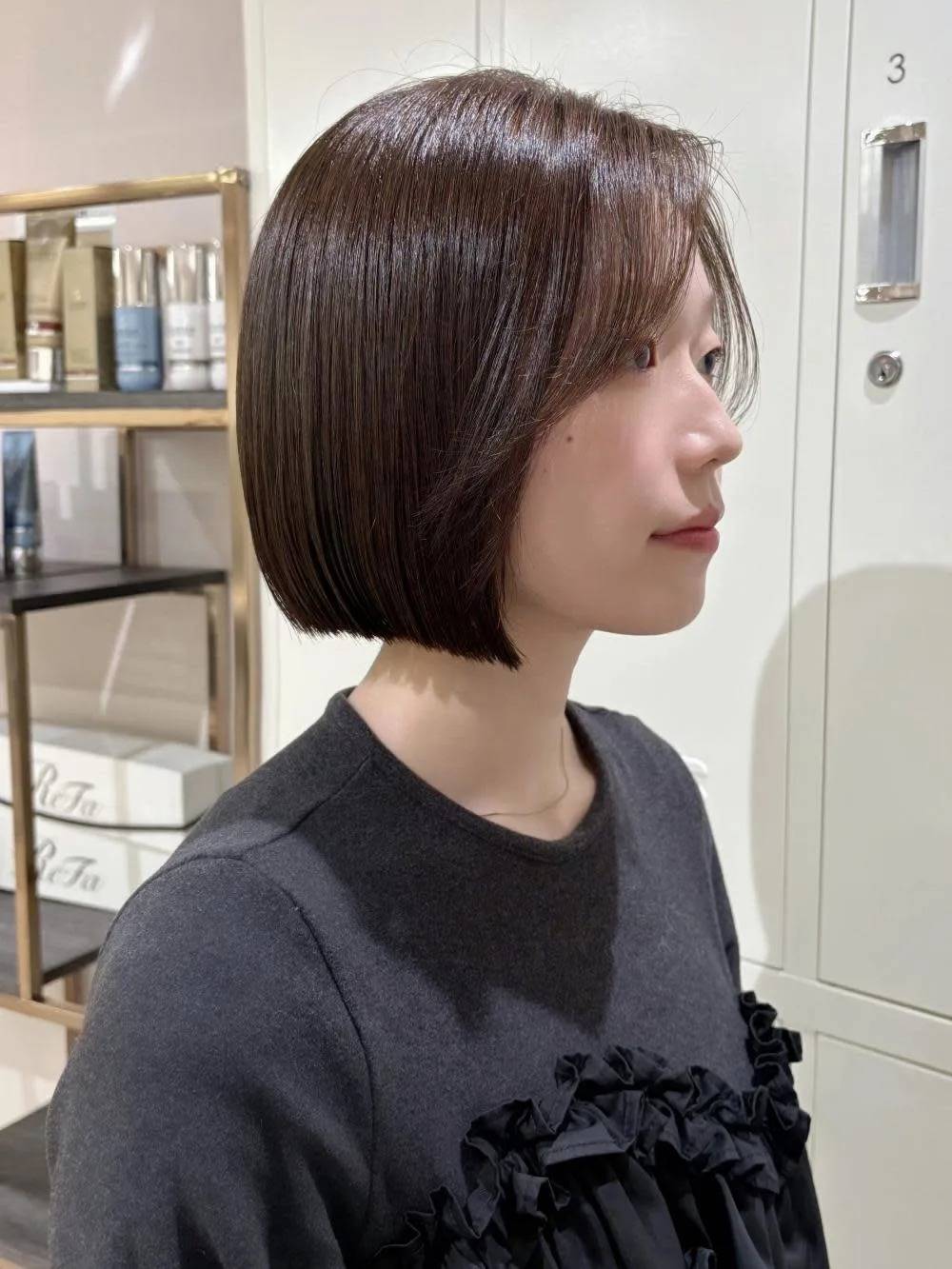 あまりボリュームがないボブ