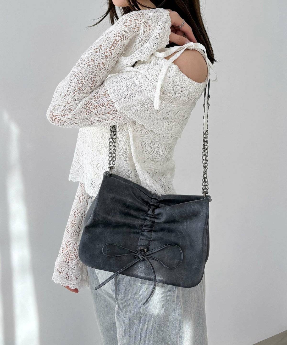 Heather リボンショルダーBAG