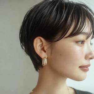  ナチュラルなミニマルショート 