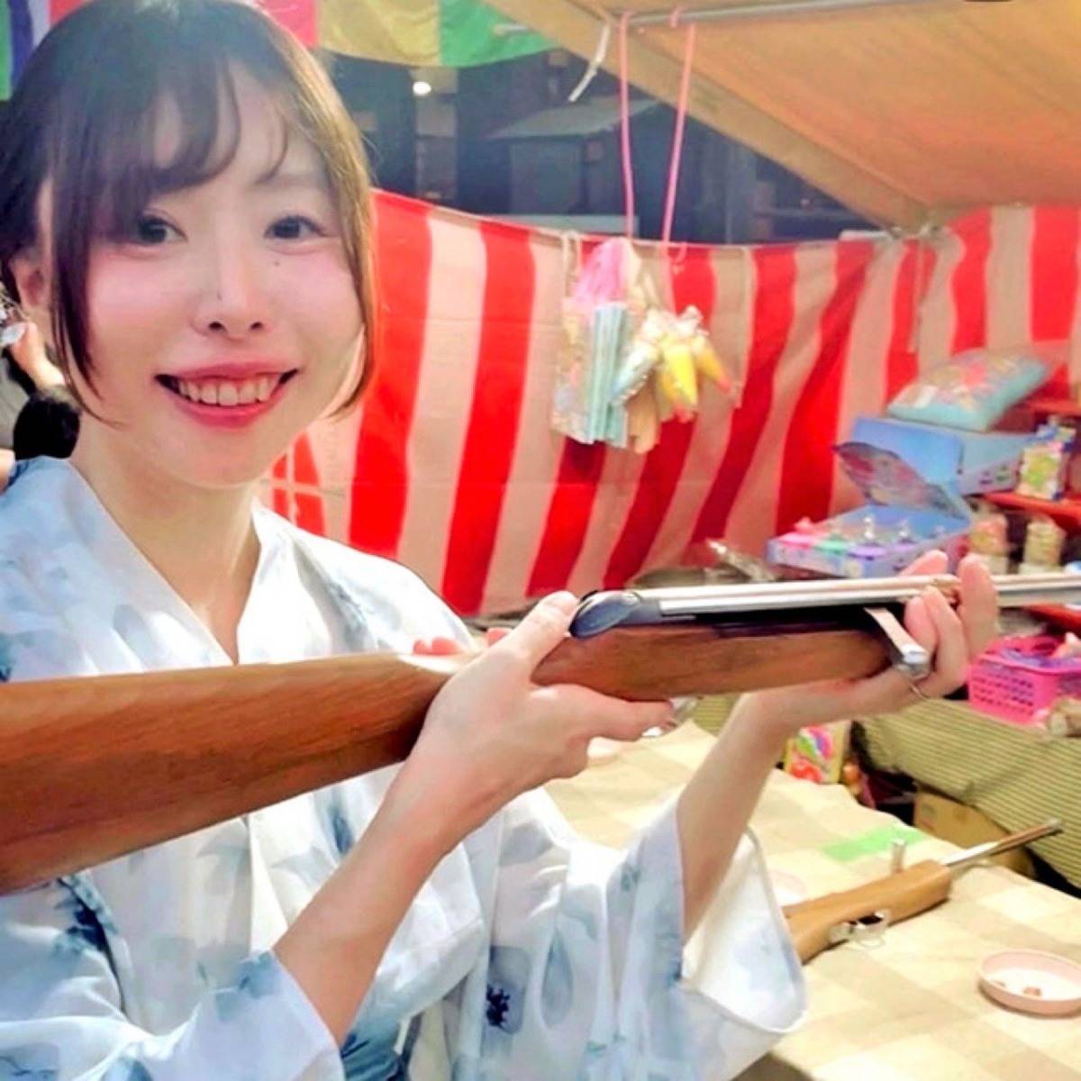グレイルで購入した浴衣で夏祭り