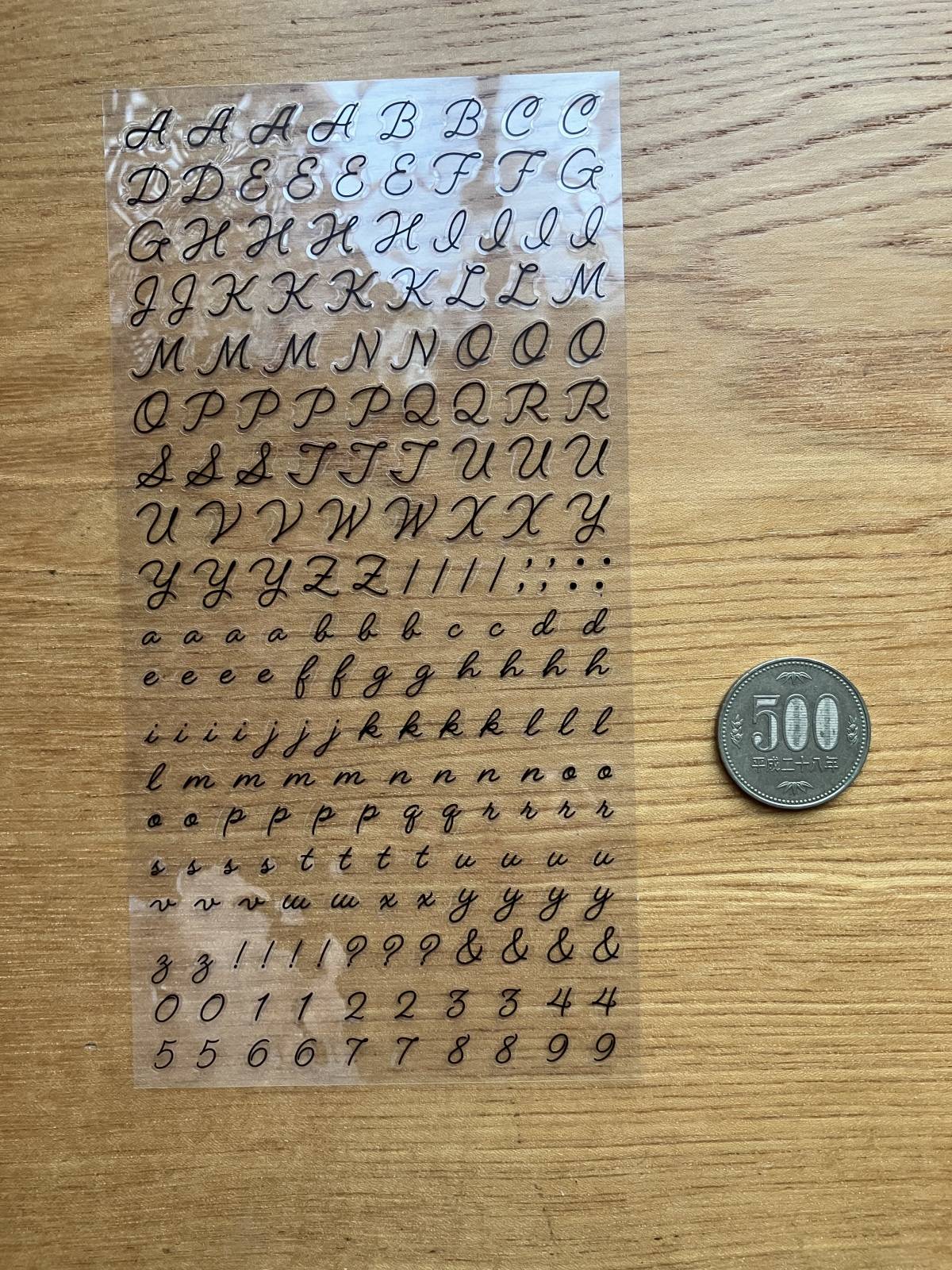セリアのデザインシール 筆記文字