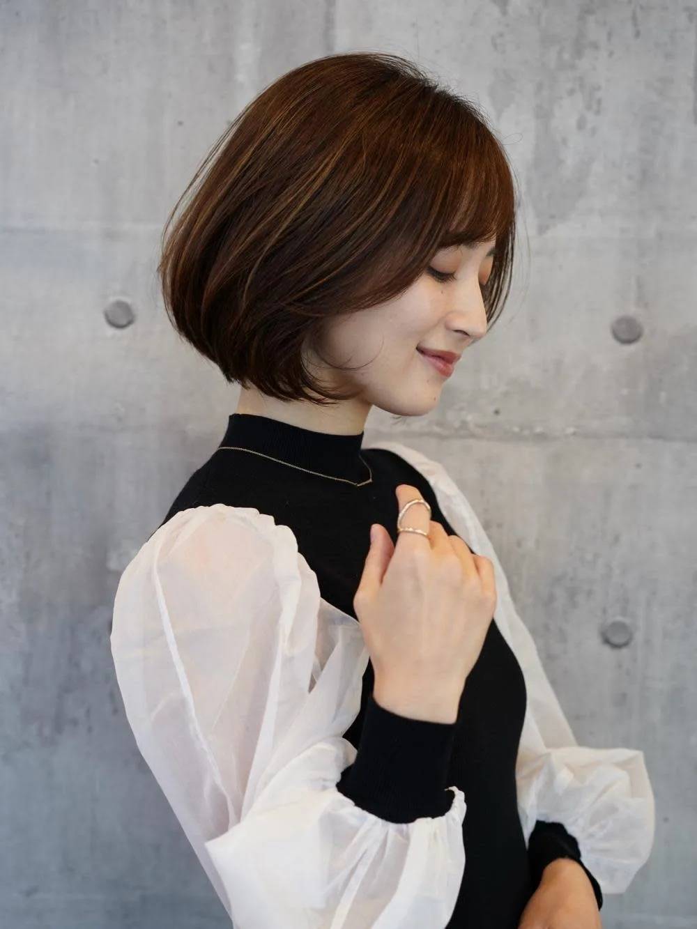 ひし形シルエットボブ
