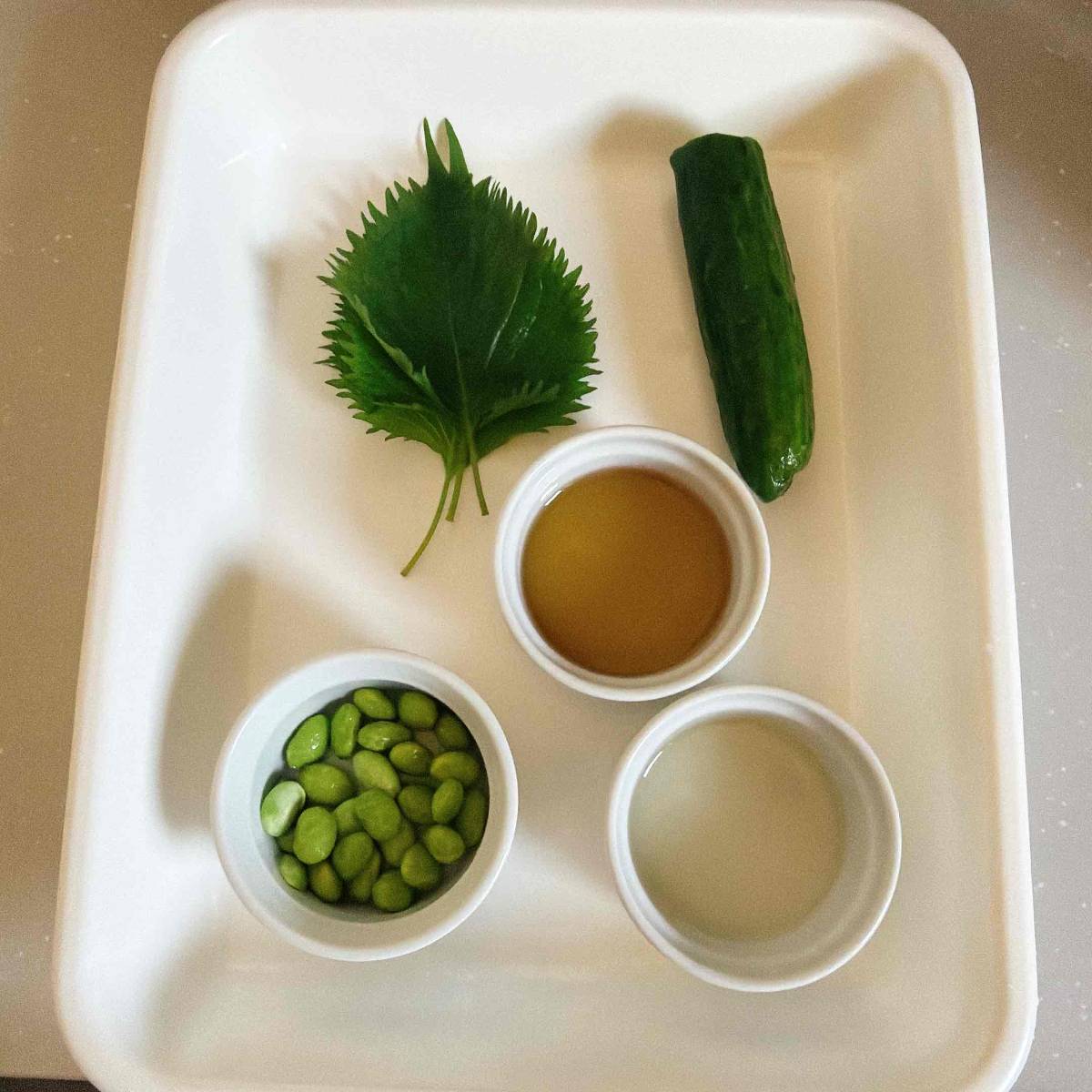 JAグループ公式の「大葉枝豆キュウリの簡単酢の物」のレシピ