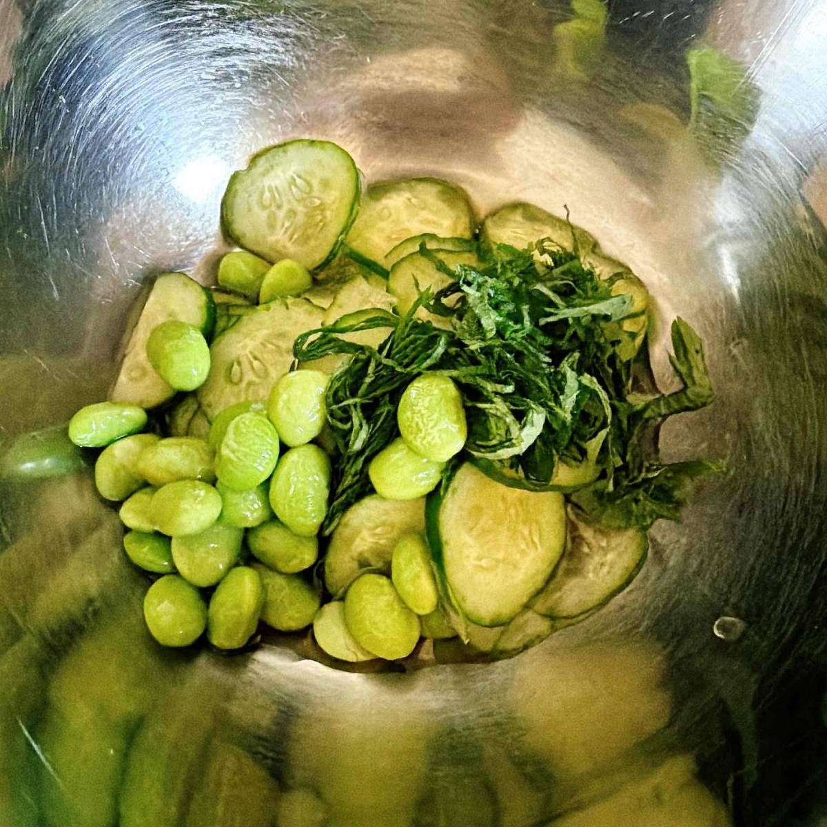JAグループ公式の「大葉枝豆キュウリの簡単酢の物」のレシピ