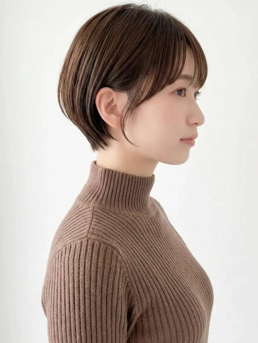 丸みのあるコンパクトショート