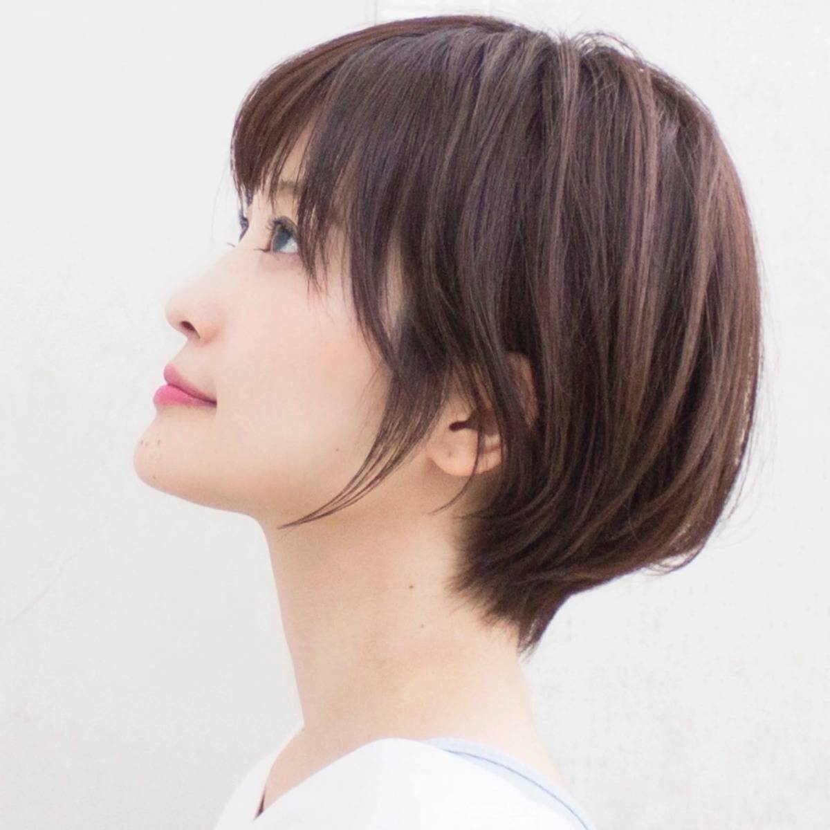 まとまり感耳掛けボブ