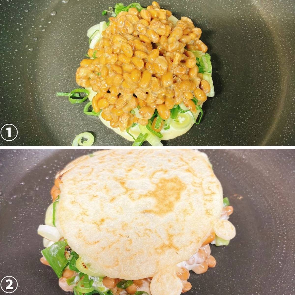 タカノフーズ公式の「納豆ねぎ焼き」のレシピ