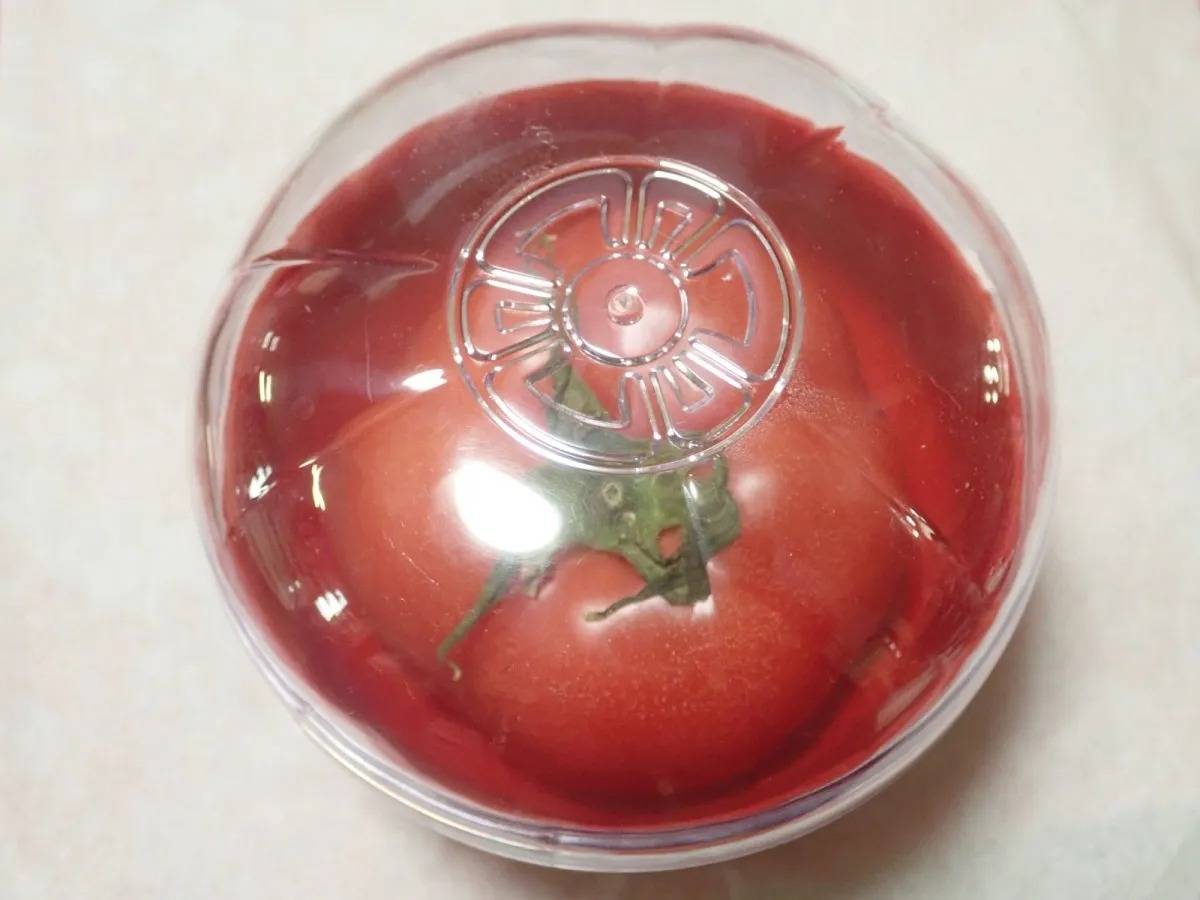DAISO(ダイソー)：野菜保存容器(トマト型)