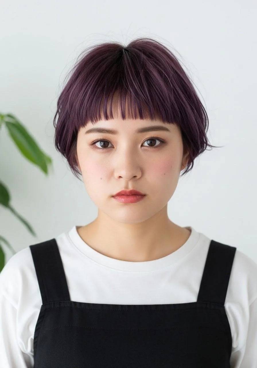 オン眉ぱっつんショート