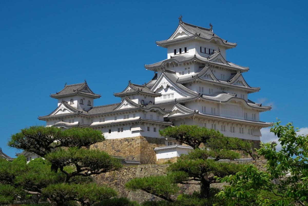 兵庫県の姫路城の天守閣