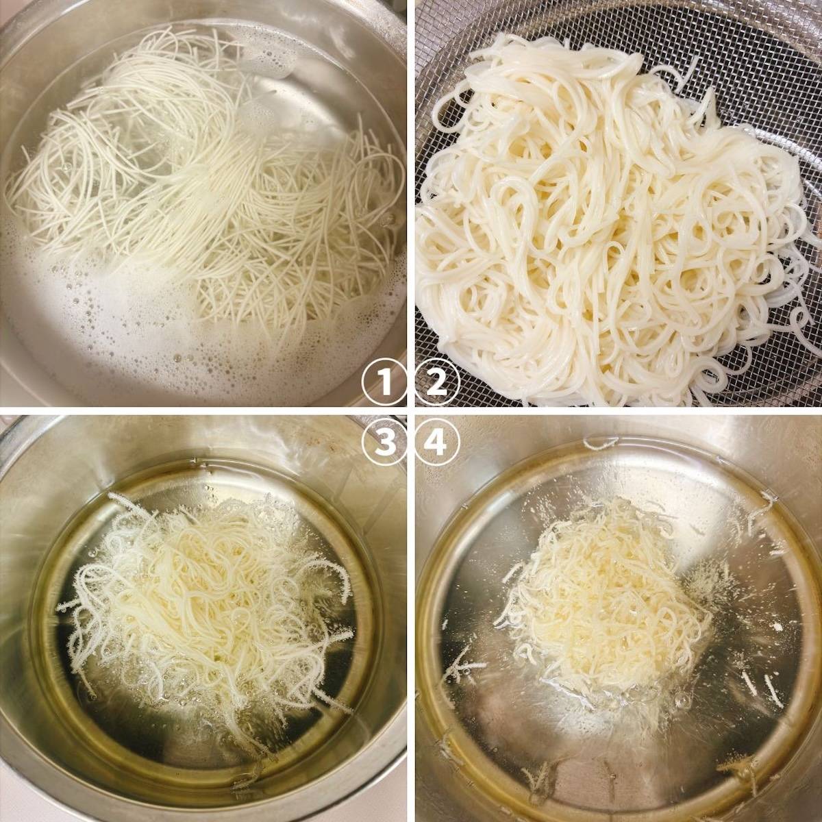 ヤマキ公式の「夏野菜と豚肉のあんかけ揚げそうめん」のレシピ